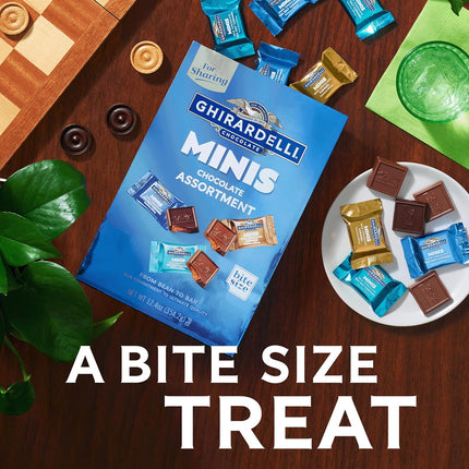 Ghirardelli Minis Chocolate Squares Assortment Individually Wrapped 10.8 oz