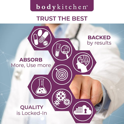 Body Kitchen Pro Elastin Peptides 1000 mg Marine-Derived Supplement 60 Capsules