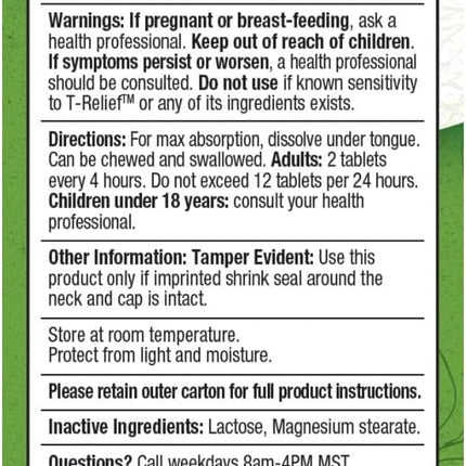 T-Relief Arnica +12 (100 Count, 2-Pack)