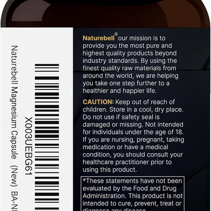 Magnesium Complex Glycinate Citrate 400 mg Capsules 300 Count