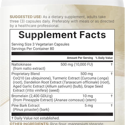 Micro Ingredients Nattokinase - 240 Veg Capsules