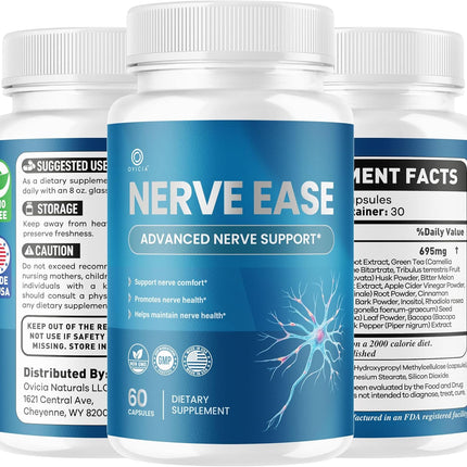 Nerve Ease Supplement Capsules with Natural Ingredients 300 Capsules (5 Pack)