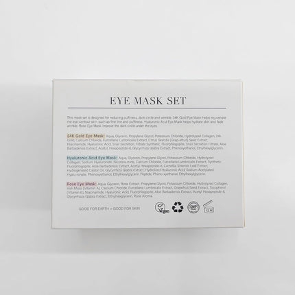 PEAUAMIE Gold & Rose Under Eye Patches with Hyaluronic Acid 30 Pairs