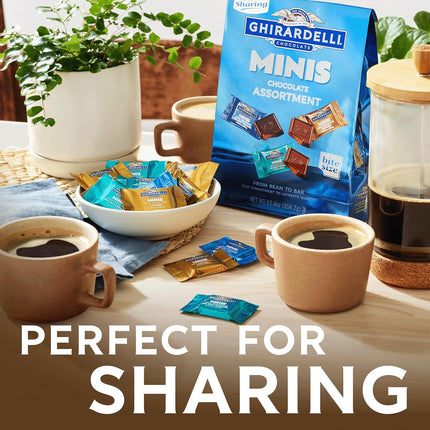 Ghirardelli Minis Chocolate Squares Assortment Individually Wrapped 10.8 oz