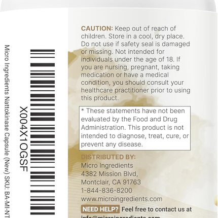 Micro Ingredients Nattokinase - 240 Veg Capsules
