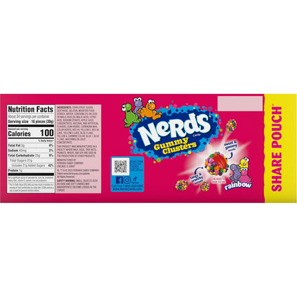 NERDS Gummy Clusters Rainbow Candy 3 oz 12 Pack