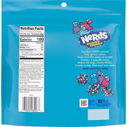NERDS Gummy Clusters Very Berry Candy 18.5 oz Bag
