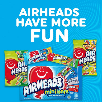 Airheads Candy Bites Assorted Fruit Flavored Chewy Candy 2 oz 18 Pack