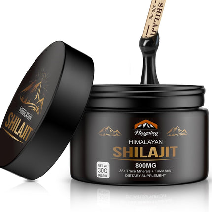 Pure Himalayan Shilajit Resin 800mg – Gold Grade with Fulvic Acid & 85+ Trace Minerals, Energy & Wellness Support