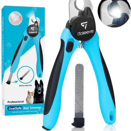 LED Dog & Cat Nail Clipper – Illuminated Pet Nail Trimmer with Quick Sensor