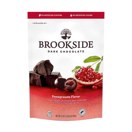 Brookside Dark Chocolate Pomegranate Flavored Snacking Chocolate – Fruit Filled Centers, 21 oz Bag