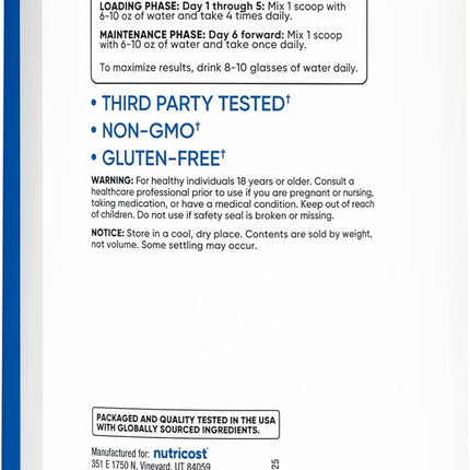 Nutricost Creatine Monohydrate Micronized Powder 500 g – 5 g per Serving, 100 Servings