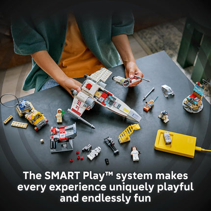 LEGO Star Wars SMART Play Luke’s Red Five X-Wing Set – Interactive SMART Brick Toy for Kids 6+, Gift Idea – 75423