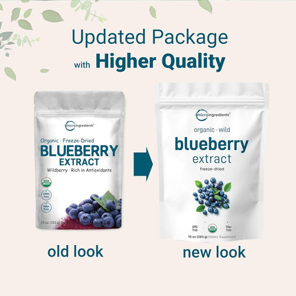 Organic Blueberry Extract Powder 10oz – 100% Natural Fruit Powder for Drinks & Smoothies