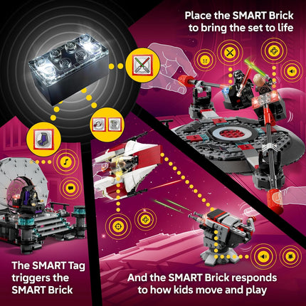 LEGO Star Wars SMART Play Throne Room Duel & A-Wing Set – Interactive SMART Brick Toy for Kids 9+, Gift for Boys & Girls – 75427
