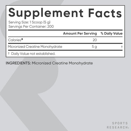 Sports Research Creatine Powder