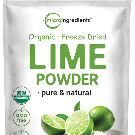 Organic Freeze-Dried Lime Powder 1.5lb – Raw Lime Juice Flavor, Sugar-Free Drink Mix, Rich in Vitamin C