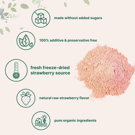 Organic Strawberry Powder 1lb – 100% Natural Fruit Powder for Drinks, Smoothies & Baking